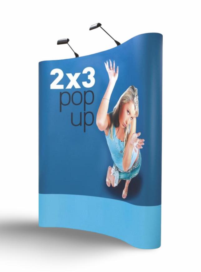 Curved Pop-Up Display with Soft Carry Case